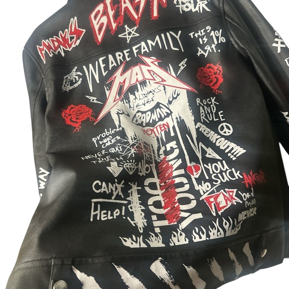 TCL Black and Red Graphic Design Jacket - Picture 9 of 15